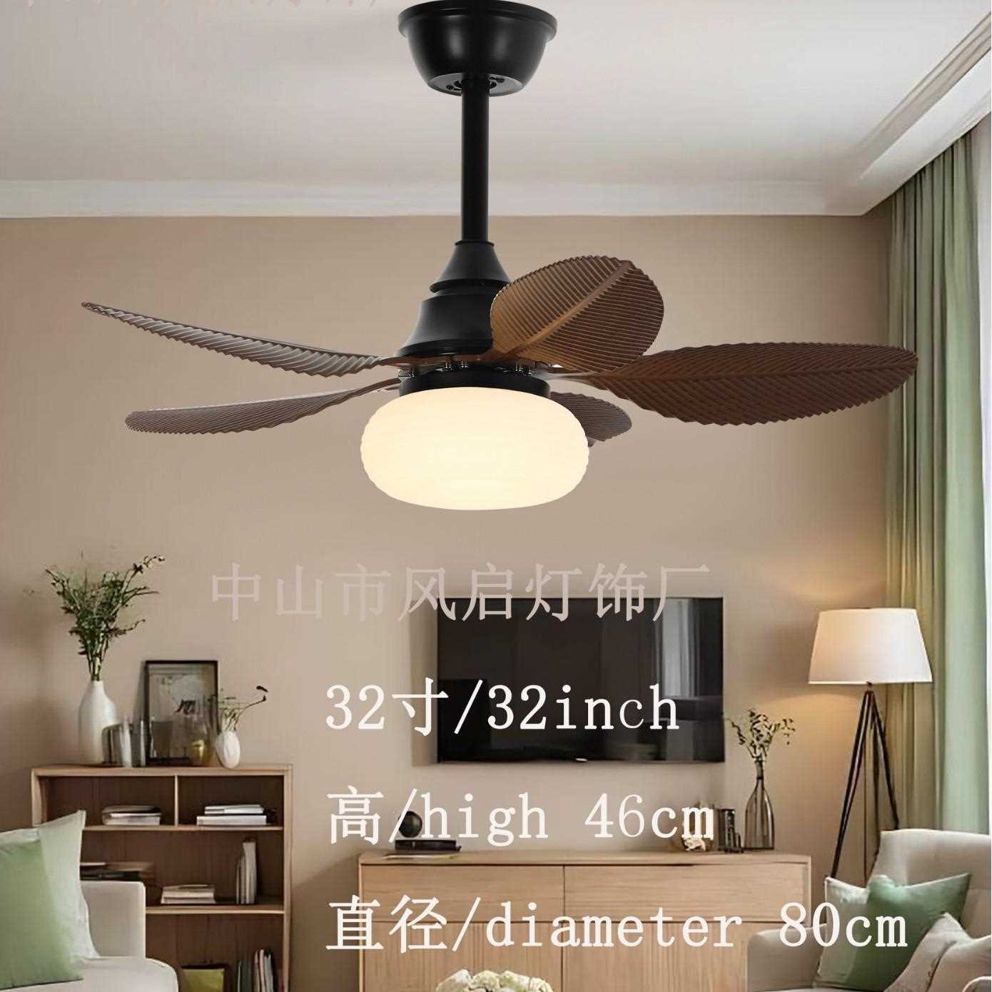 复古风扇灯2025新款吊扇灯中古奶油风感客厅餐厅卧室静音