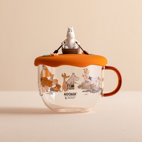 Moomin耐热玻璃友谊之船马克杯