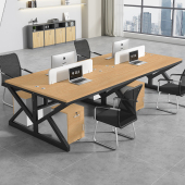 职员办公桌子办公室员工电脑办公桌椅组合4四6人屏风卡位简约现代