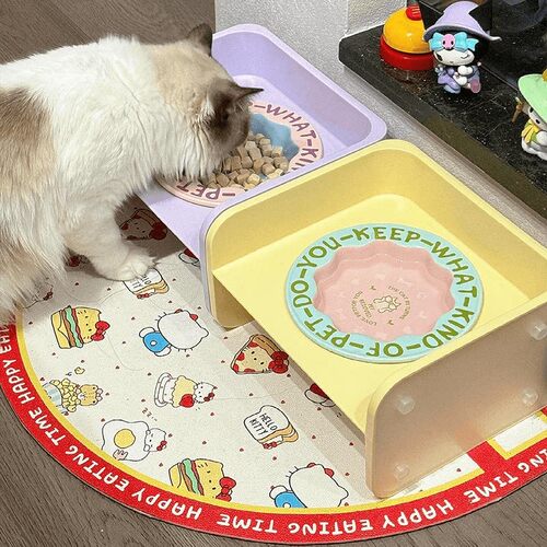 立减5元陶瓷花朵猫咪碗