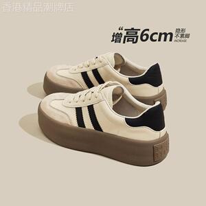 运动鞋厚底休闲板鞋女2025春季新款爆款百搭女鞋内增高德训女鞋