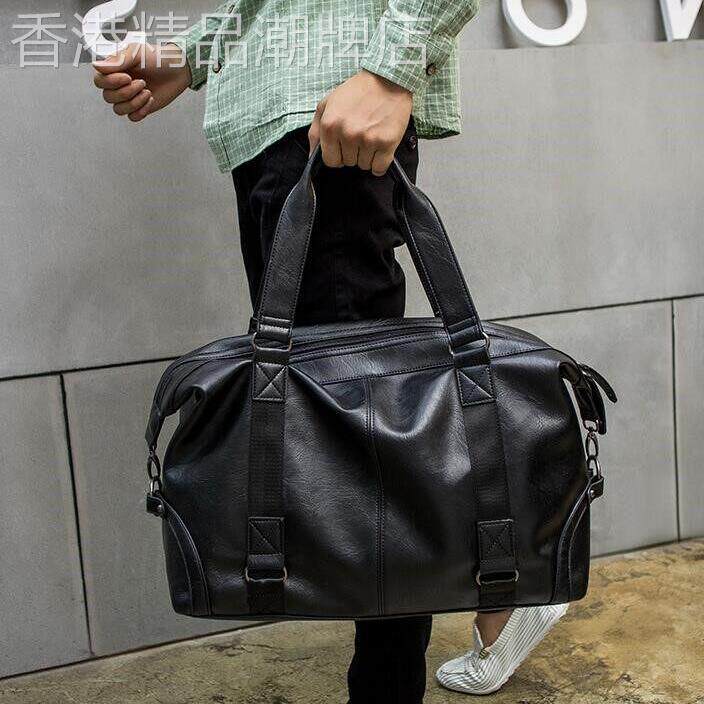 欧美真皮旅行包男士手提包大容量商务旅行健身包行李袋单肩斜跨包