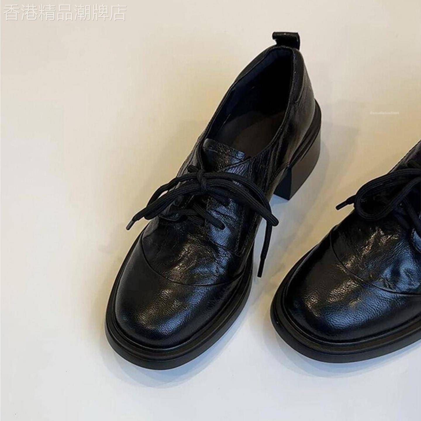 网红英伦风复古乐福鞋女2025秋冬新款通勤百搭粗跟小皮鞋圆头单鞋