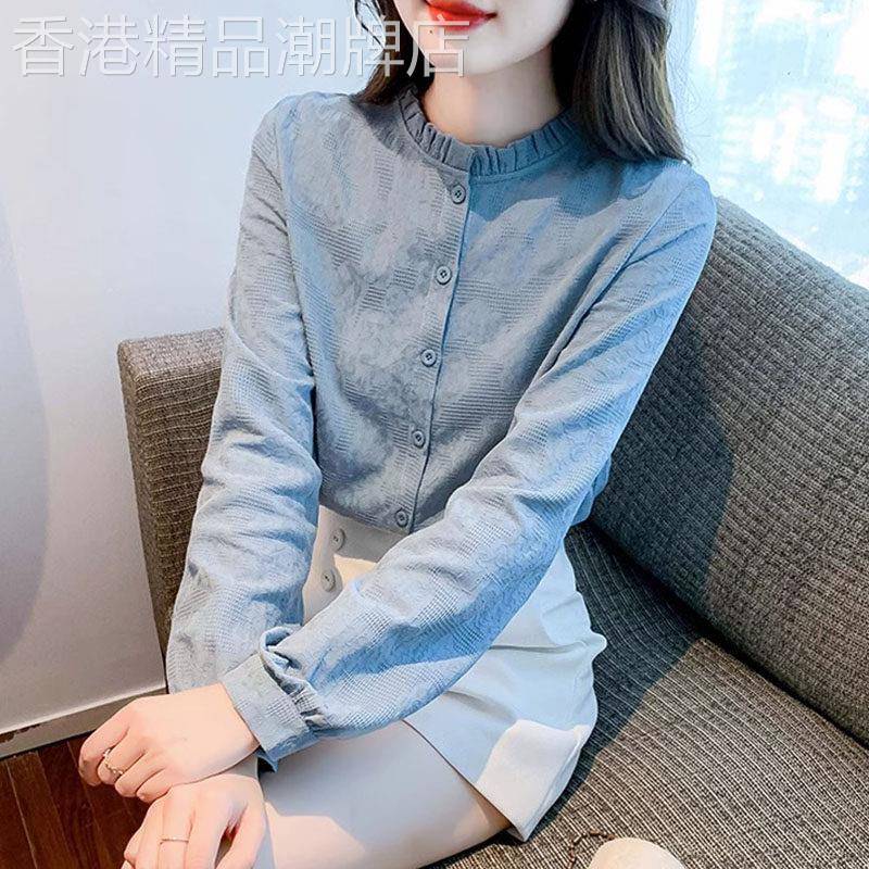 棉麻衬衫女春秋2025新款宽松显瘦时尚洋派百搭长袖内搭打底衫上衣