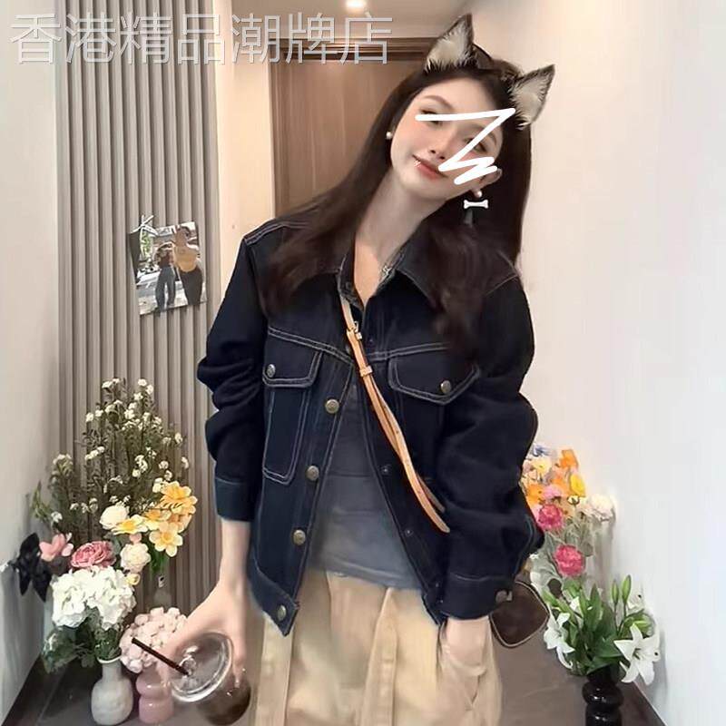 不褪色牛仔短款外套女士春秋2026欧货高级感时尚流行宽松夹克上衣