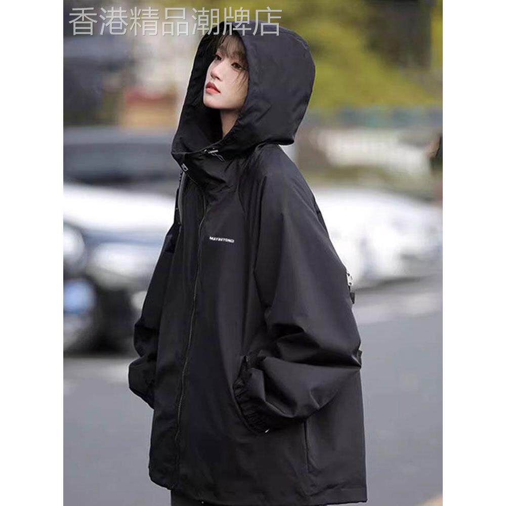 带帽工作服风衣夹克女子春季和秋季2025新热门风格韩国风格宽松休