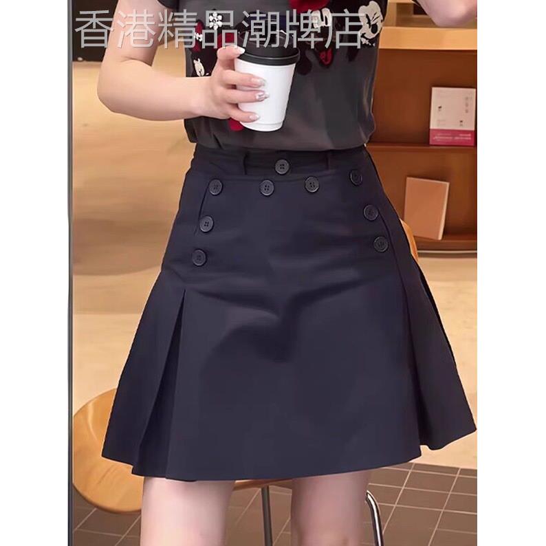 2025年夏季新款高腰修身工作服短百褶裙