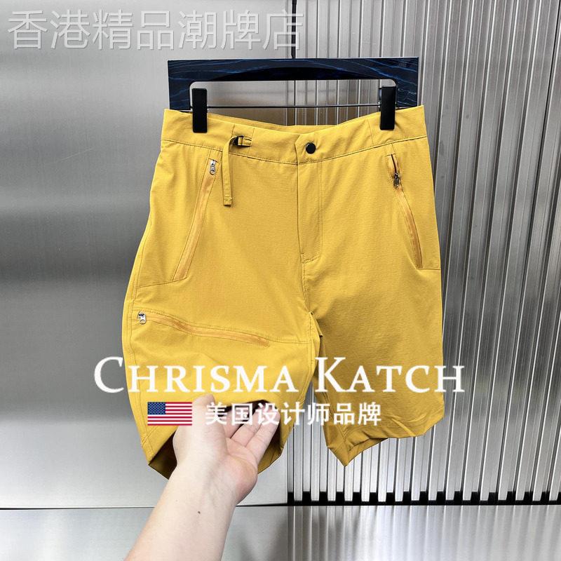 出口美国Chrisma Katch~夏季薄款简约修身百搭冰丝速干大裤衩潮