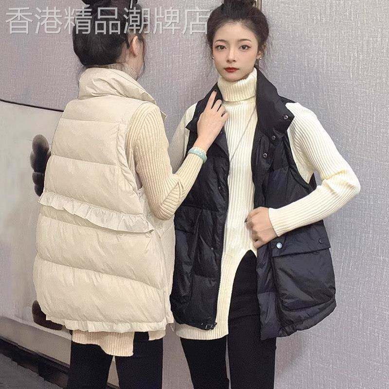 外穿加厚保暖羽绒马甲女保暖春秋季新款爆款网红洋气减龄背心马夹