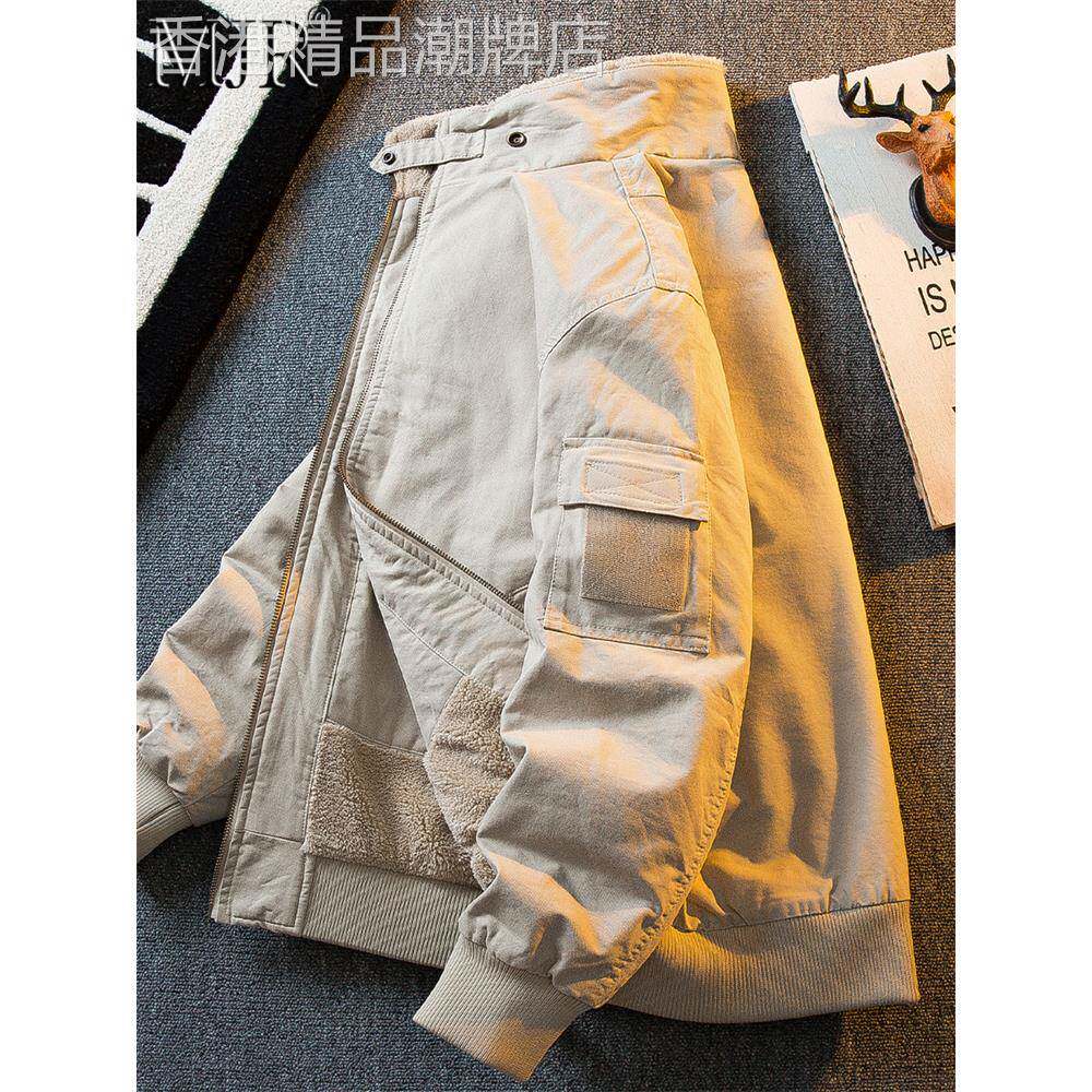 潮牌飞行员夹克男士2025年秋冬季新款立领保暖棉衣外套男加厚棉服