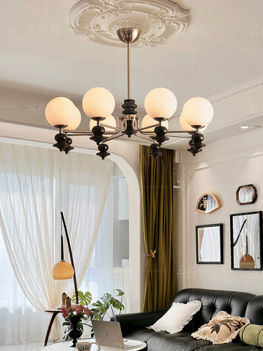 法式中古魔豆客厅灯覆古卧室房间吊灯个性主灯高级感新款灯具大气