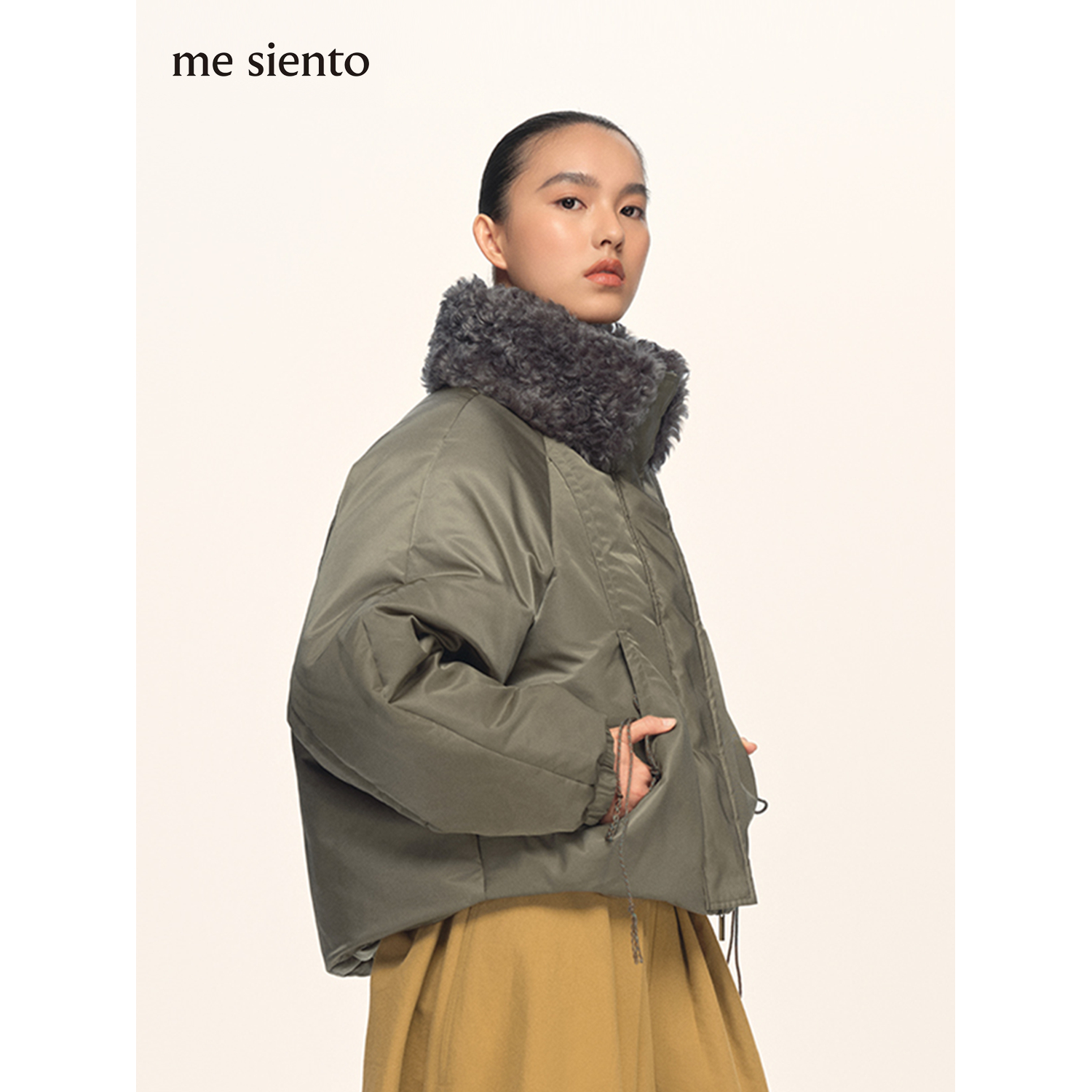 mesiento25AW鹅绒短款羽绒服