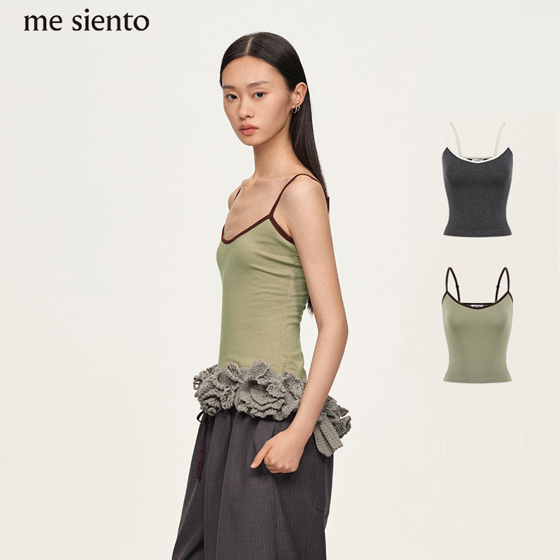me siento 多色撞色吊带背心