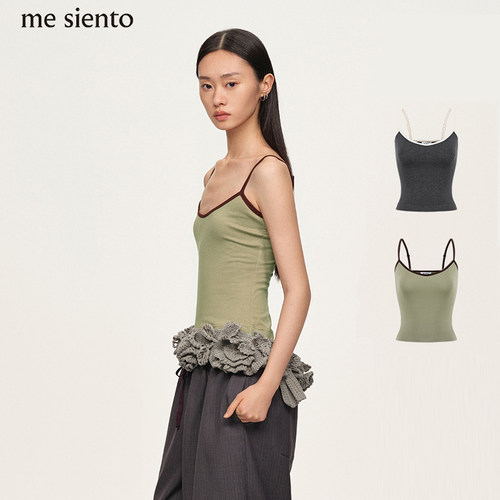 me siento 多色撞色吊带背心