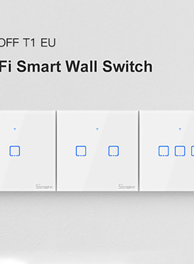 Sonoff T1EU1C-TX智能WiFi墙壁触摸面板 易微联APP远程控制开关