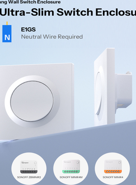 Sonoff E1GS 单通道开关套壳86x86 适配 minir4 zbminir2