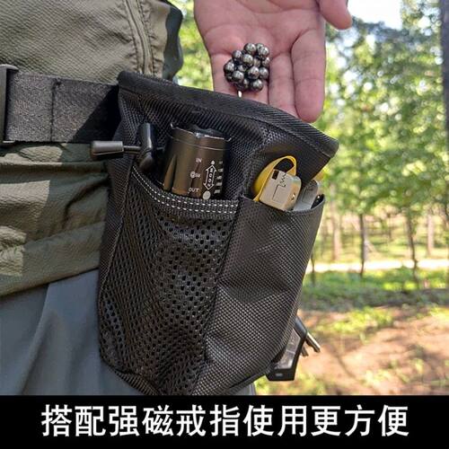 弹弓专用包旅游腰包一体钢珠钓鱼泥丸野外跑步耐用抽绳弹丸收纳
