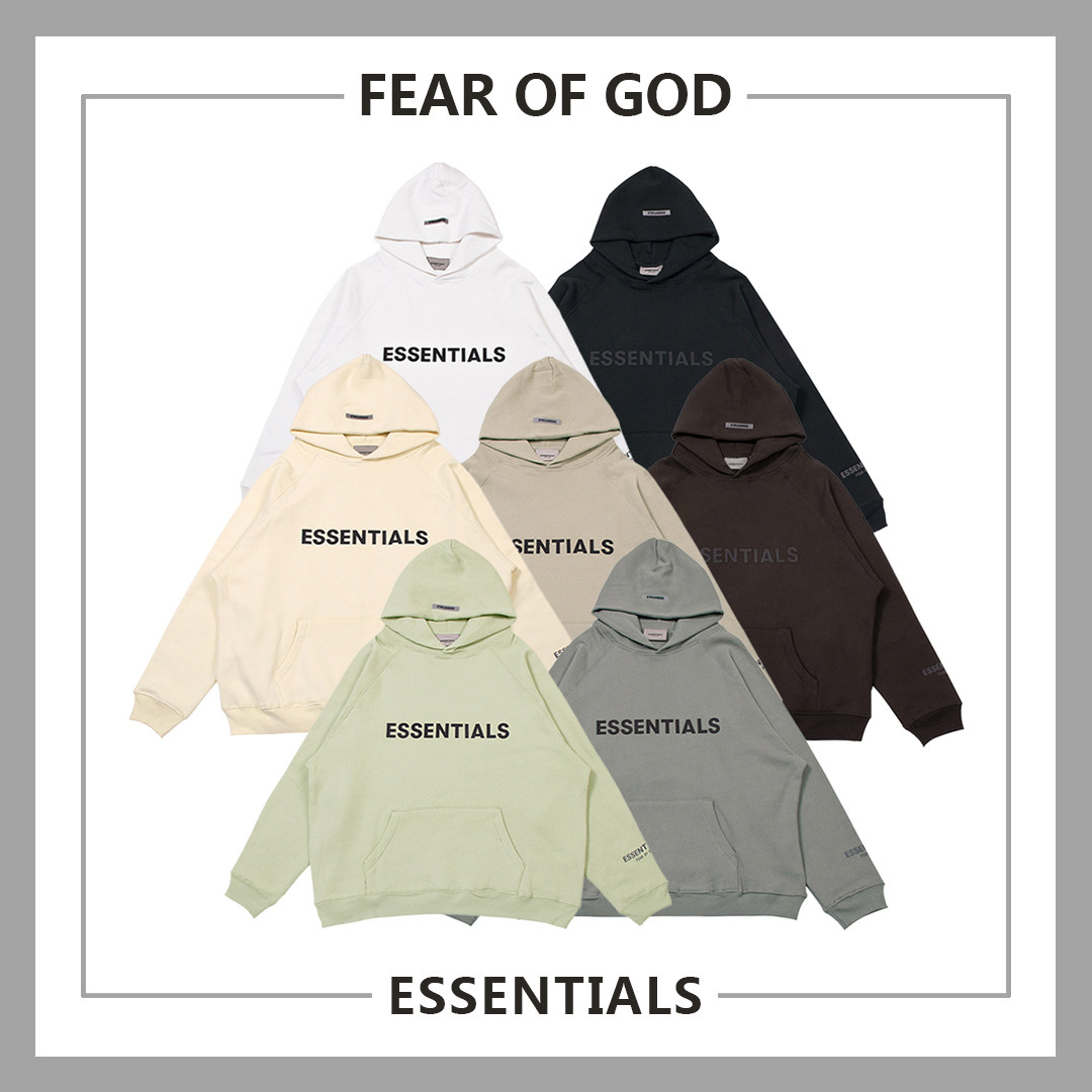 FEAR OF GOD ESSENTIALS复线字母潮牌男女高街宽松FOG连帽衫卫衣