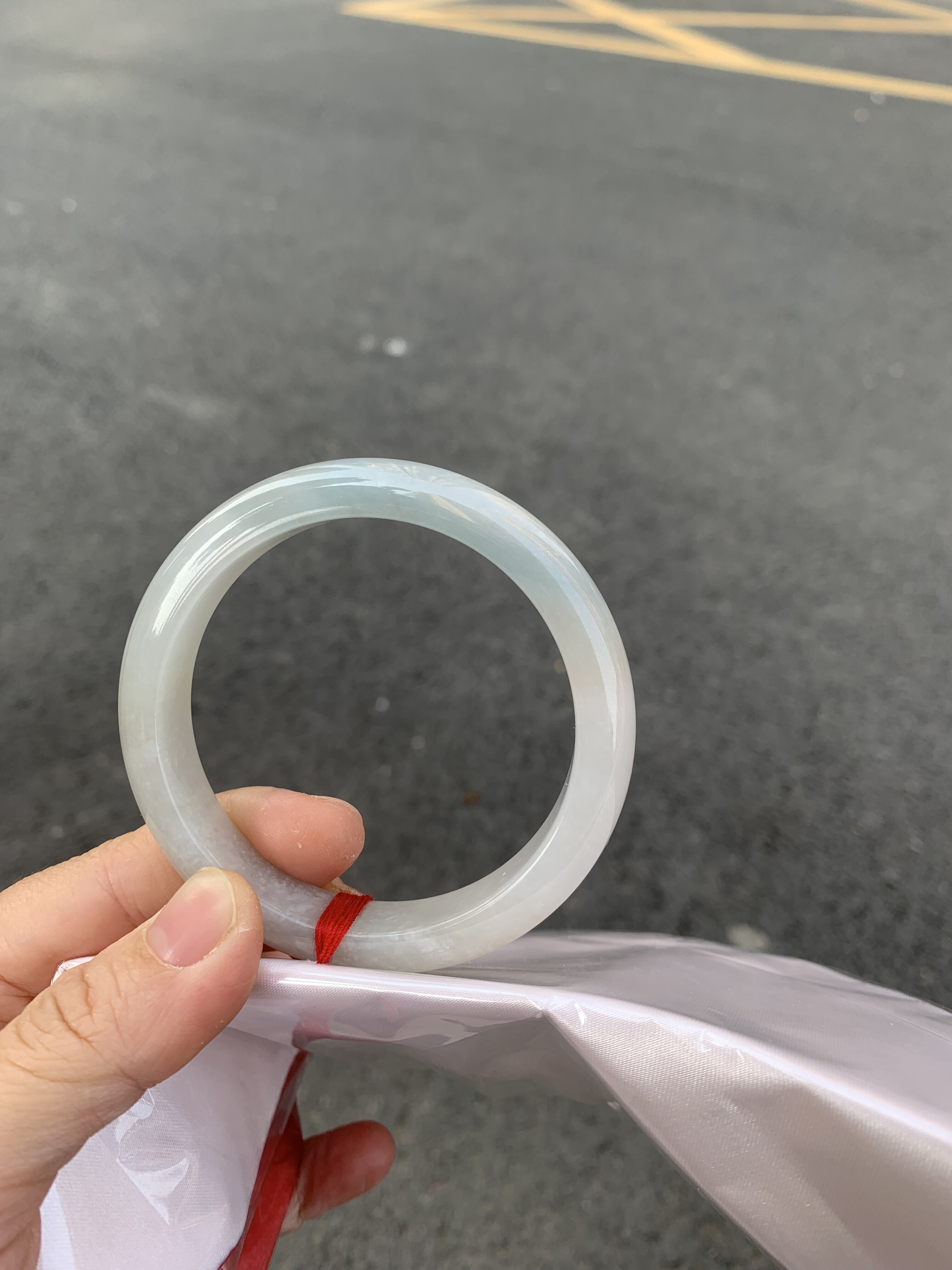 57-12.3-8缅甸纯天然A货翡翠淡紫淡蓝半山水细腻润透证书200保真