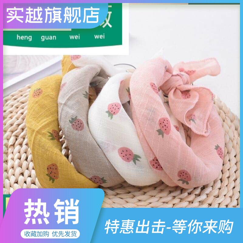 .婴儿宝宝丝巾小方巾防风纱巾幼儿童棉麻围巾围脖韩版女宝宝囗水
