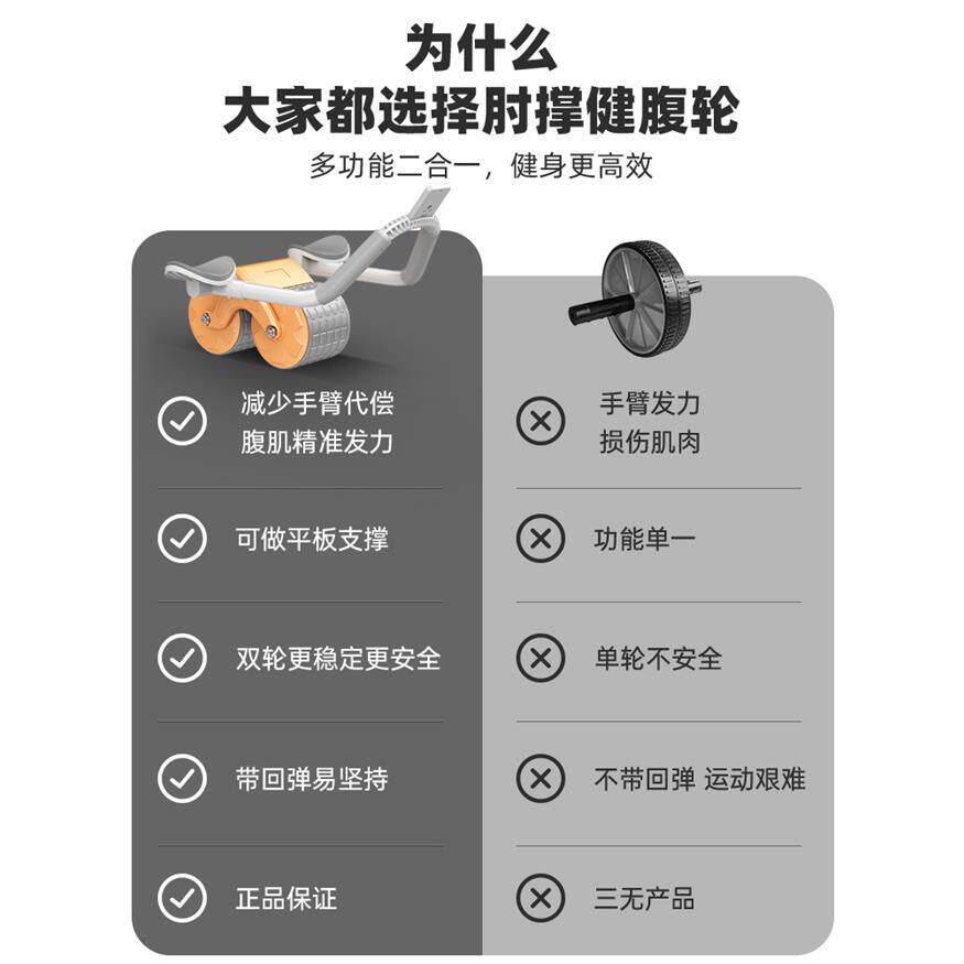 威华肘撑健腹轮家用自动