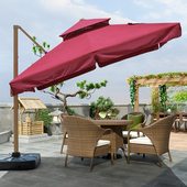 庭院遮阳伞室外花园保安岗亭伞大遮阳伞户外露天广告罗马伞摆摊