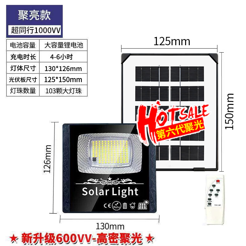 【直播甄选】2026新款太阳能户外灯家用庭院灯新型农村院子投光灯
