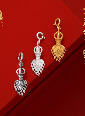 5纯银风饰品子配件diyS92配饰藏殊剑吊镀金文坠挂坠文玩卡式民族