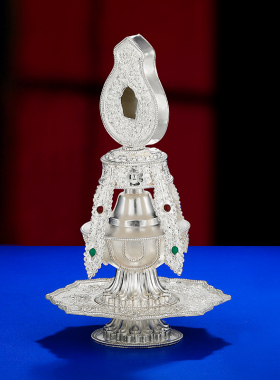 S990纯银长寿宝瓶摆件无量寿宝瓶藏式居家供具用品长寿宝瓶22cm