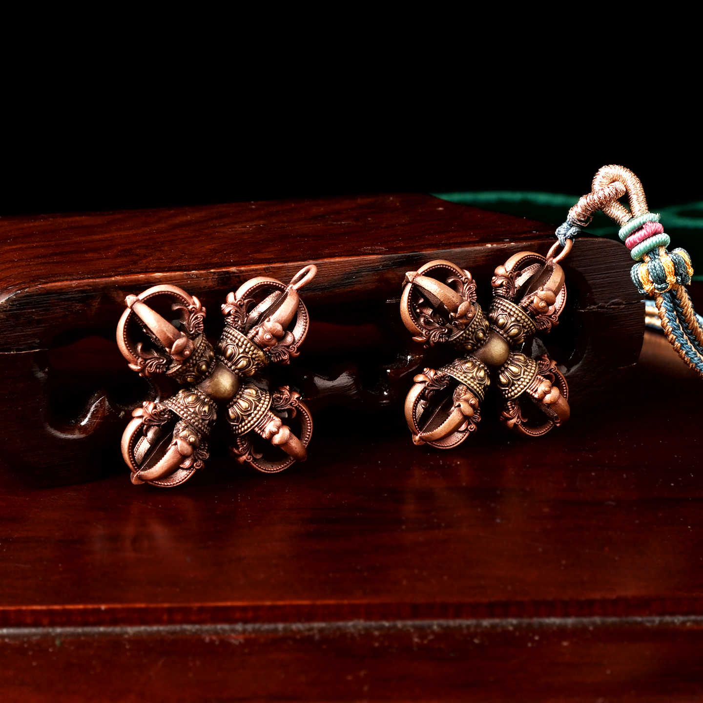 梵美吉祥纯全铜十字金刚杵吊坠紫铜尼泊尔精品情侣项链手把件挂坠