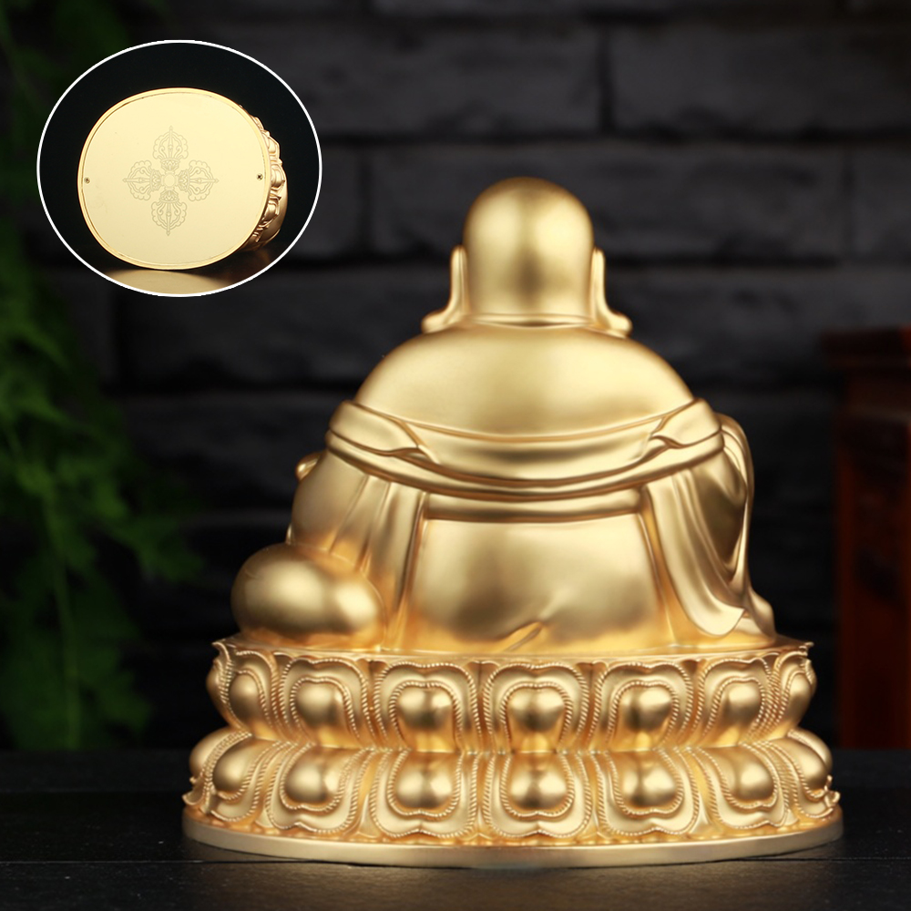 梵美吉祥纯铜镀金弥勒佛像家用客厅店铺办公室供奉招财佛具摆件