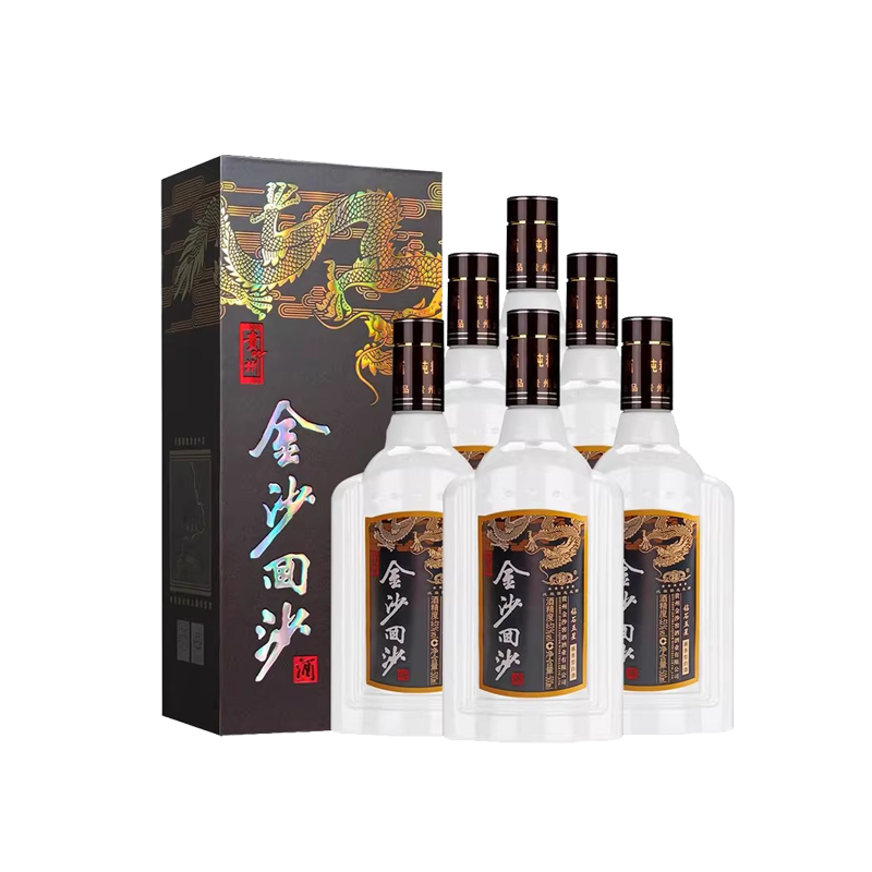 金沙回沙酒 钻石五星 53度500mL*6瓶整箱 贵州酱香型白酒纯粮食酒