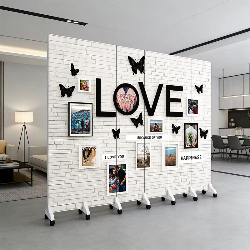 屏风隔断客厅办公室可折叠移动医院美容院简约现代卧室遮挡带轮子