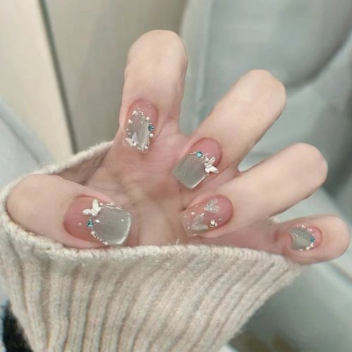 纯手工穿戴甲可拆卸光疗学生美甲