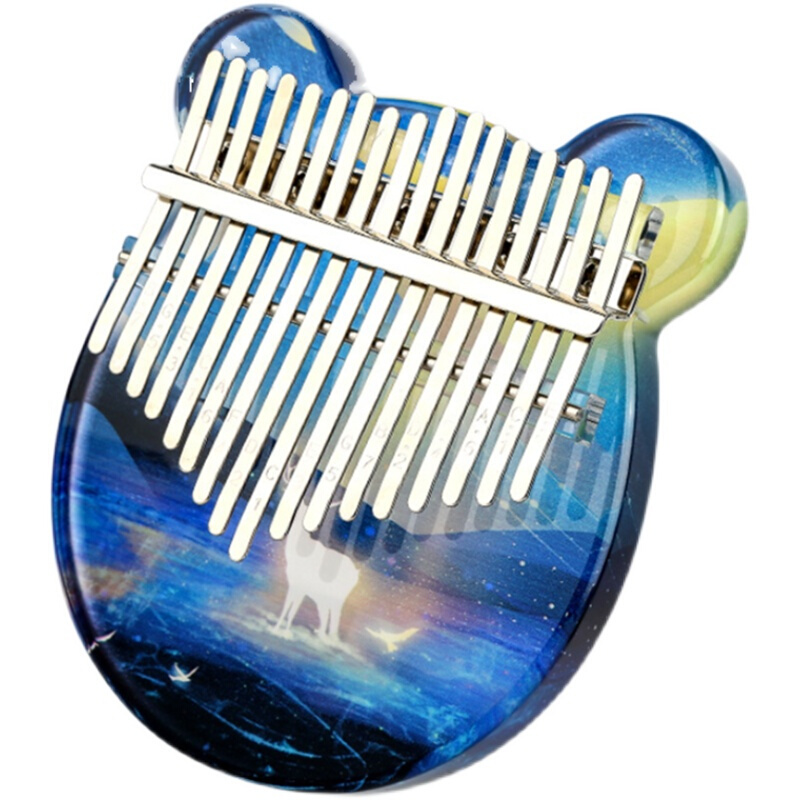 新透明拇指琴17音水晶彩绘21音手指钢琴初学者入门男女学生弹拨乐