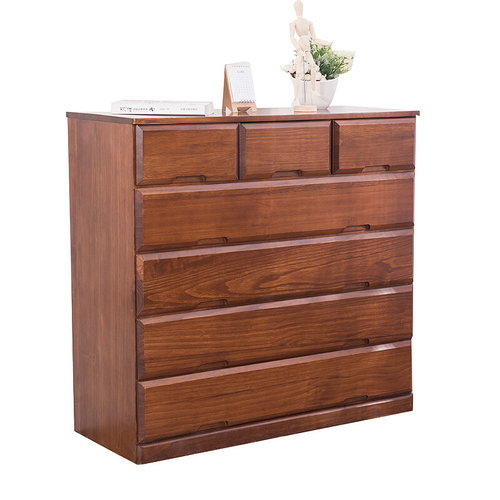 新卧室抽屉式收纳柜子木质大容量储物衣柜实木整装五六斗橱柜经济