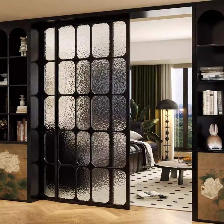 实木折叠门卧室双开门法式推拉门