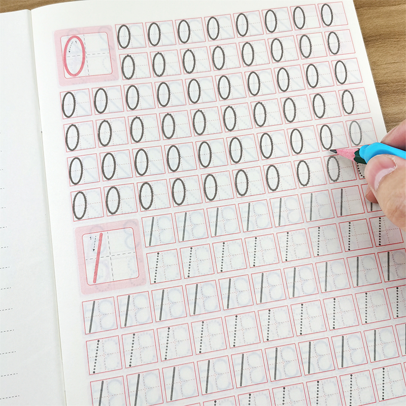 10阿拉伯数字硬笔书法临摹铅笔练字本幼小衔接小学生专用一年级写字帖