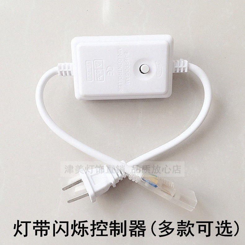 led灯带闪烁控制器二针三针四针插头彩灯跑马灯带配件V220稳压电