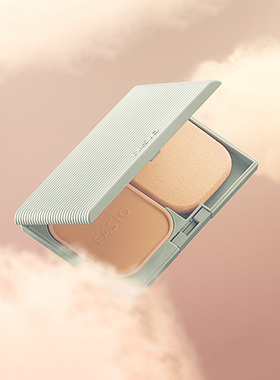 正品FASIO正品大牌控油定妆遮瑕干湿两用空气柔感零油光粉饼