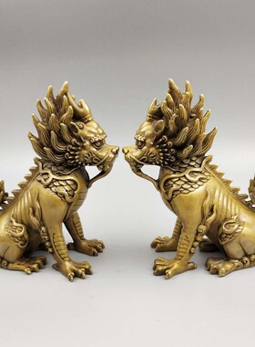 纯铜皮丘貔貅摆件工艺品摆设
