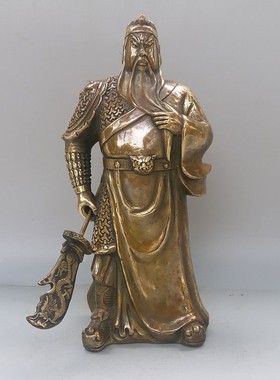 纯铜佛像关羽武财神风水工艺品