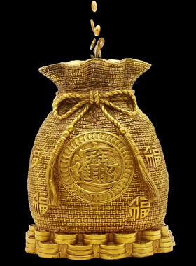 纯铜招财摆件金属家居客厅存钱罐