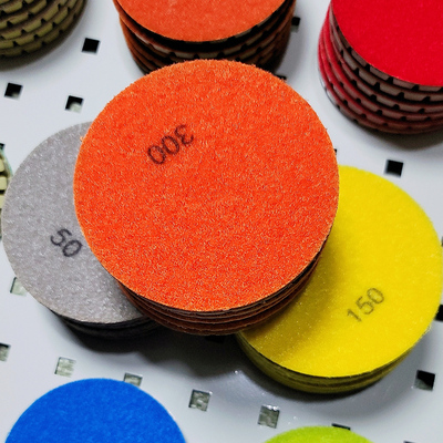 优质地坪树脂磨片新品上新地面打磨抛光片背绒4寸圆形水磨片锋利