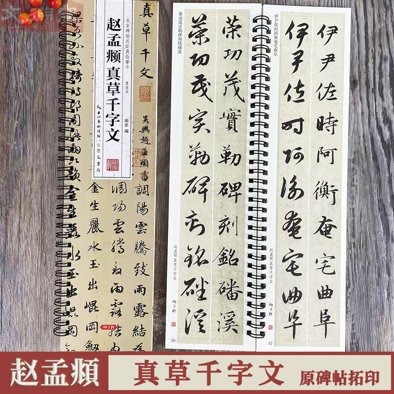 赵孟頫真草千字文临摹字卡
