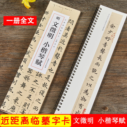 文徵明小楷 琴赋 明 经典碑帖临摹卡 近距离临帖卡初学簪花小楷毛笔楷书入门书法练字帖 安徽美术出版社