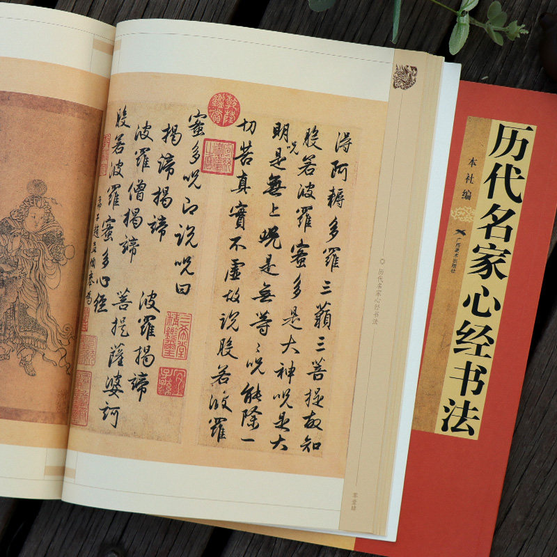 历代名家心jing书法合集 毛笔行书草书篆书小楷高清对照临摹本欧阳询文徵明赵孟頫傅山王羲之字帖 广西美术出版社
