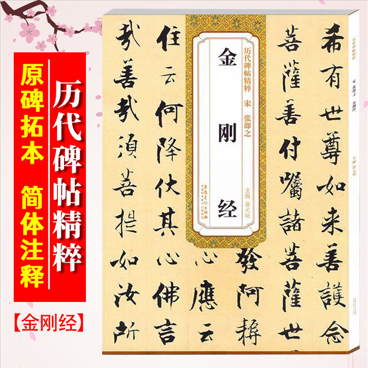 张即之金刚静 宋 历代碑帖精粹 楷书毛笔书法练字帖 古帖原碑帖临摹技法解析附简体旁注 安徽美术出版社