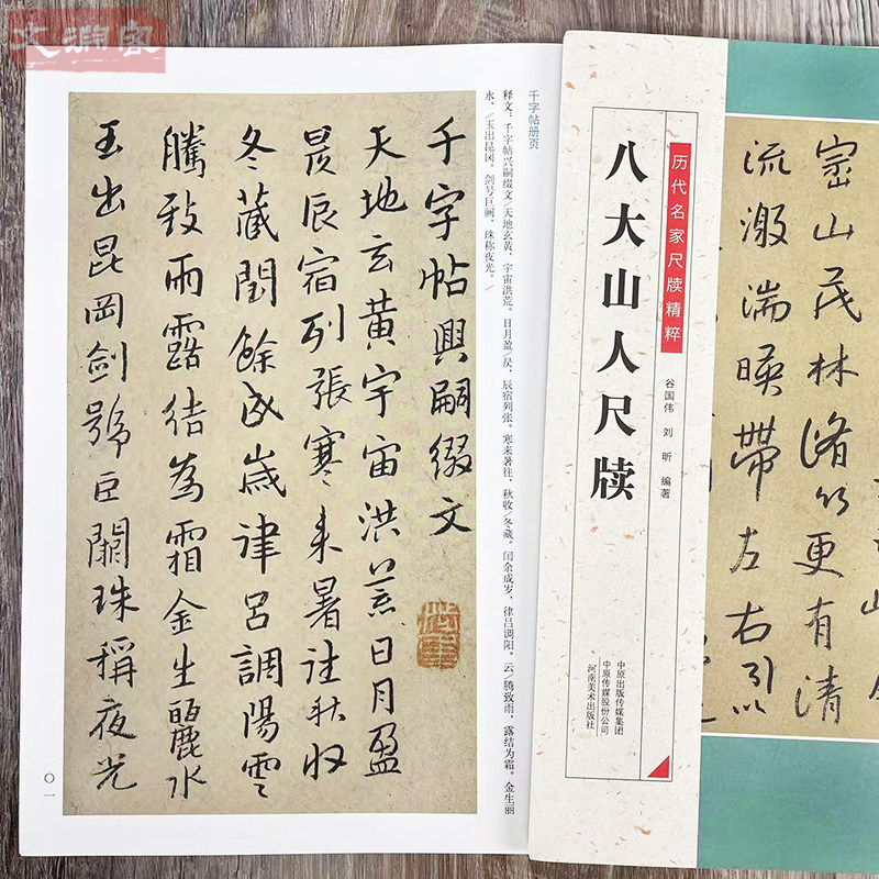 八大山人尺牍 历代名家尺牍精粹 碑帖书法作品集 碑帖名品手札墨迹行书草书书法临摹毛笔练字帖 附简体旁注 河南美术出版社