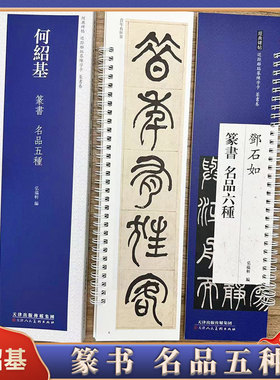 何绍基 篆书名品五种 经典碑帖近距离临摹练字卡 篆书1卷 杜甫诗 庾信华林园马射赋序 庾信镜赋 原帖毛笔书法字帖 天津美术出版社